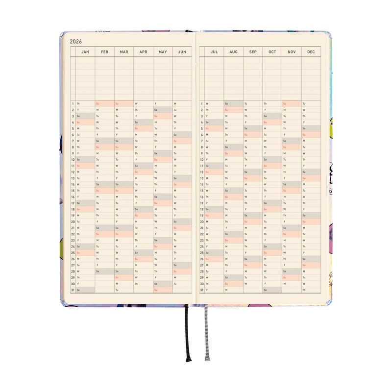Hobonichi Hobonichi Techo Weeks 2026 Candy Stripper: Random Dog & Cat (Aurora)