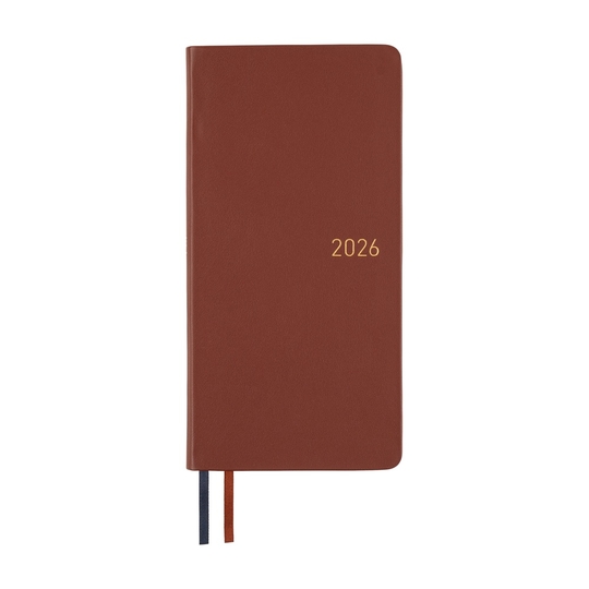 Hobonichi Techo Weeks 2026 Leather: Wine Brown