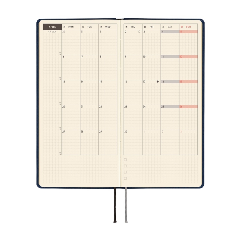 Hobonichi Hobonichi Techo Weeks 2026 Colors: Cosmo Blue