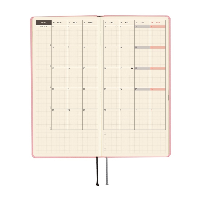 Hobonichi Hobonichi Techo Weeks 2026 Colors: Strawberry Milk