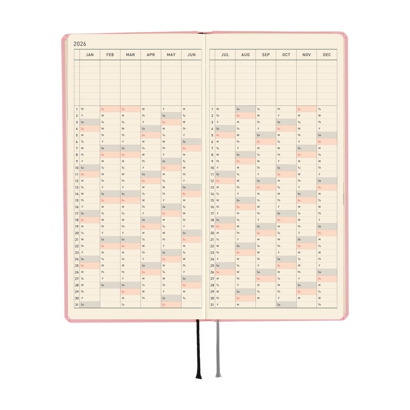 Hobonichi Hobonichi Techo Weeks 2026 Colors: Strawberry Milk
