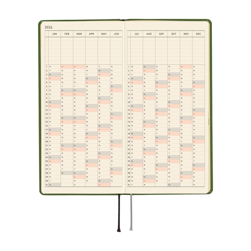 Hobonichi Hobonichi Techo Weeks 2026 Colors: Antique Green