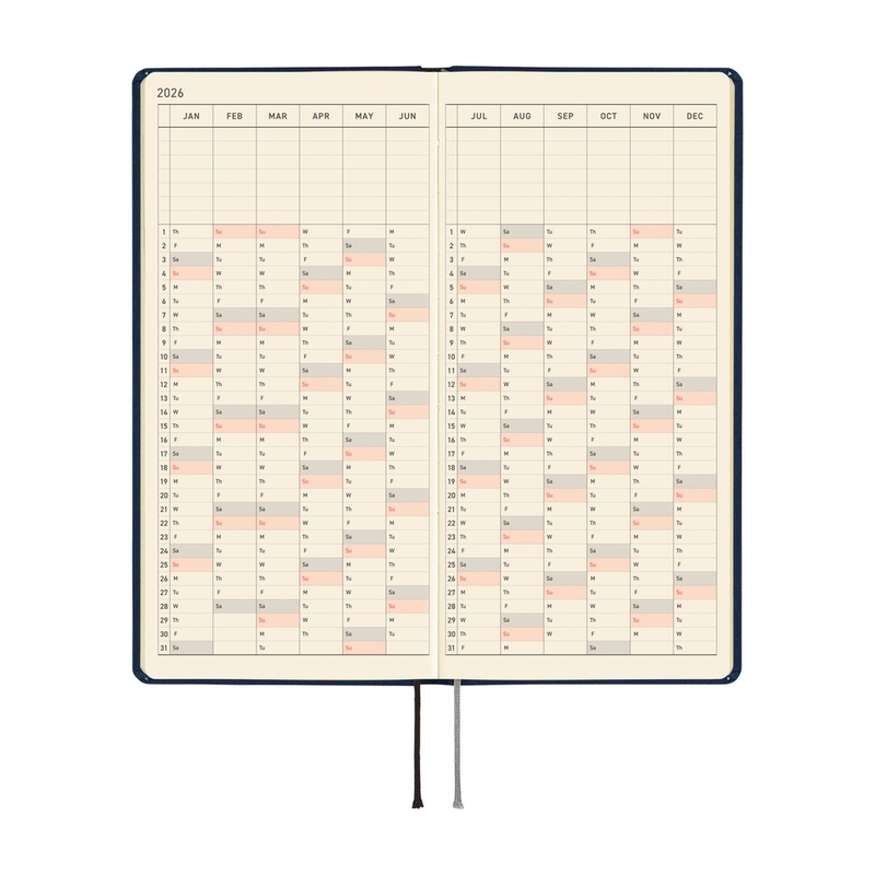 Hobonichi Hobonichi Techo Weeks 2026 Mega Colors: Cosmo Blue