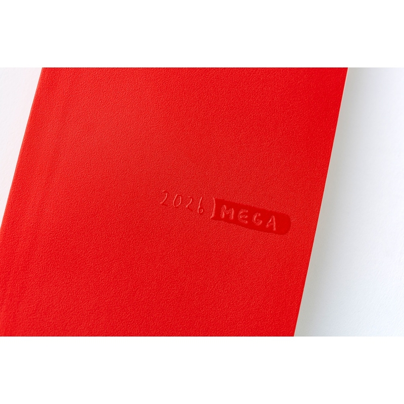 Hobonichi Hobonichi Techo Weeks 2026 Mega Sneaker: Tomato Red