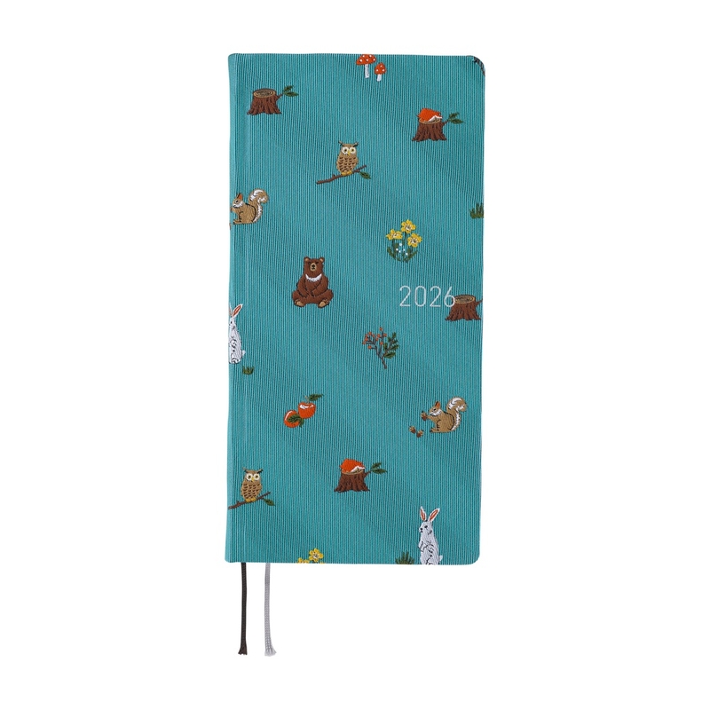 Hobonichi Hobonichi Techo Weeks 2026 Mega Bow & Tie: In the Forest Hobonichi Hobonichi Techo Weeks 2026 Mega Bow & Tie: In the Forest