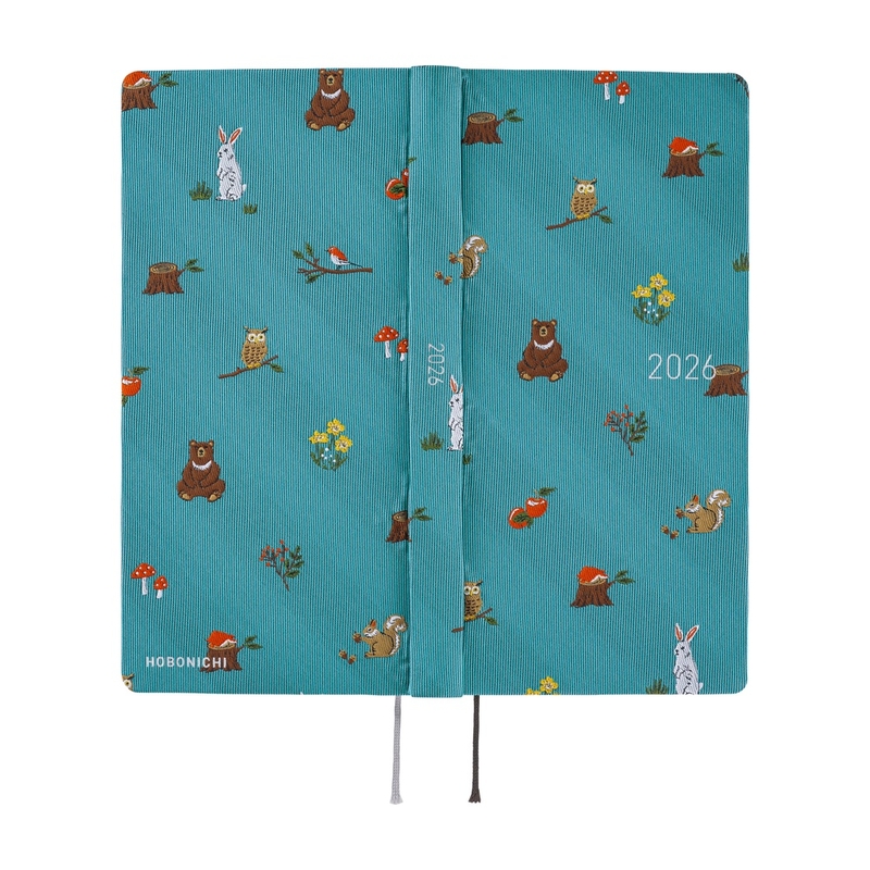 Hobonichi Hobonichi Techo Weeks 2026 Mega Bow & Tie: In the Forest