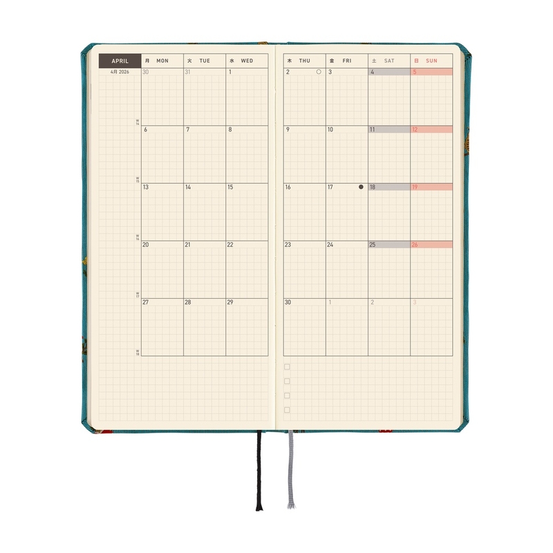 Hobonichi Hobonichi Techo Weeks 2026 Mega Bow & Tie: In the Forest