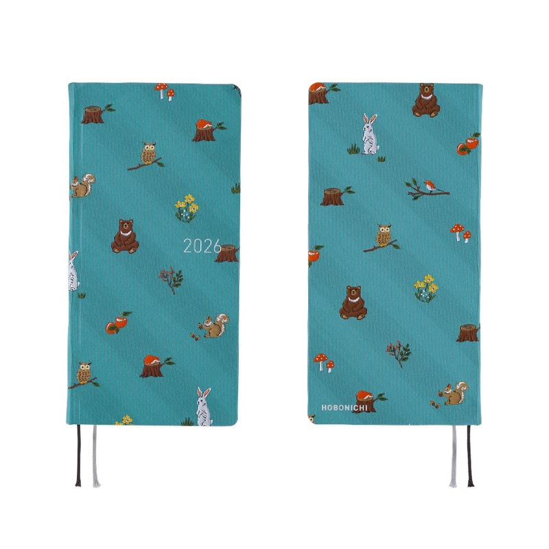 Hobonichi Hobonichi Techo Weeks 2026 Mega Bow & Tie: In the Forest