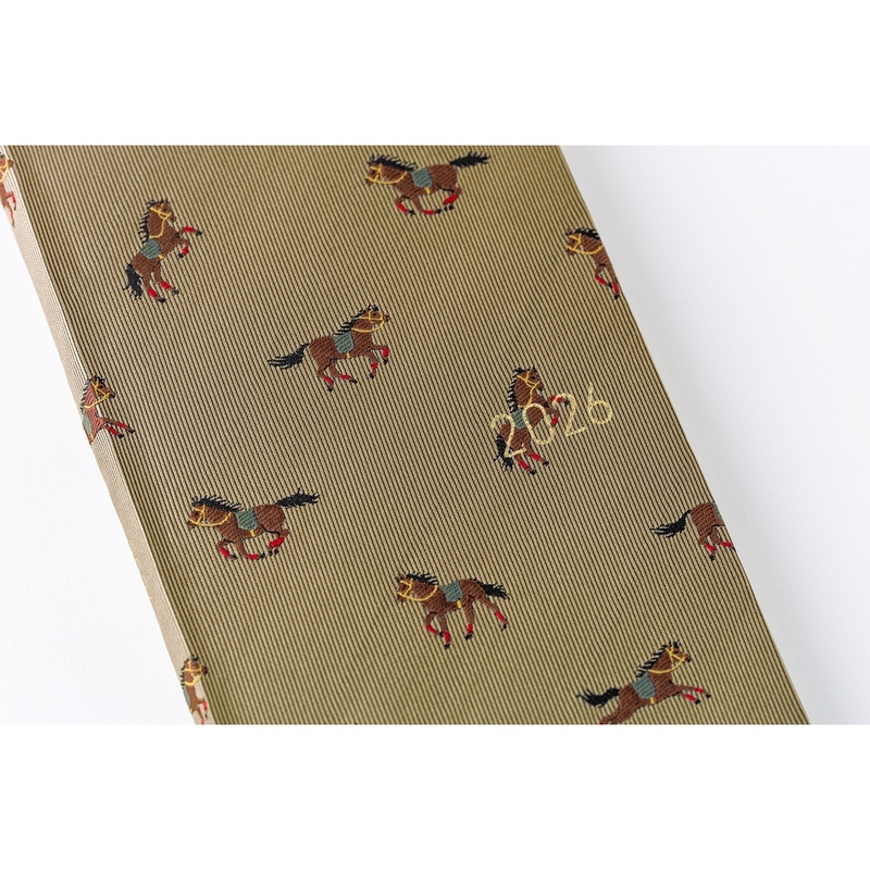 Hobonichi Hobonichi Techo Weeks 2026 Mega Bow & Tie: Galloping Horses