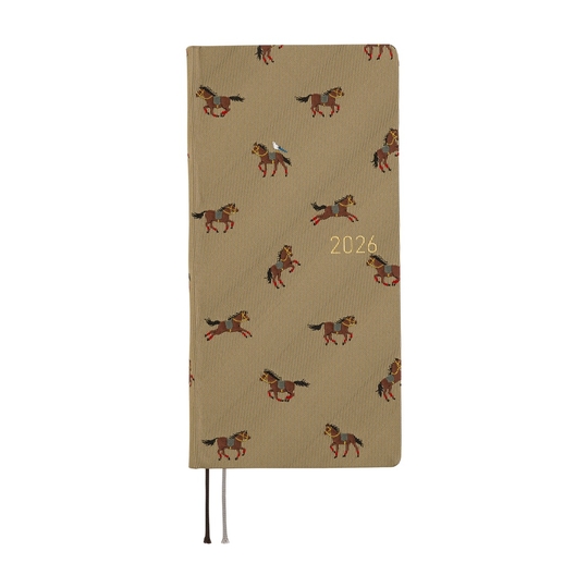 Hobonichi Techo Weeks 2026 Mega Bow & Tie: Galloping Horses