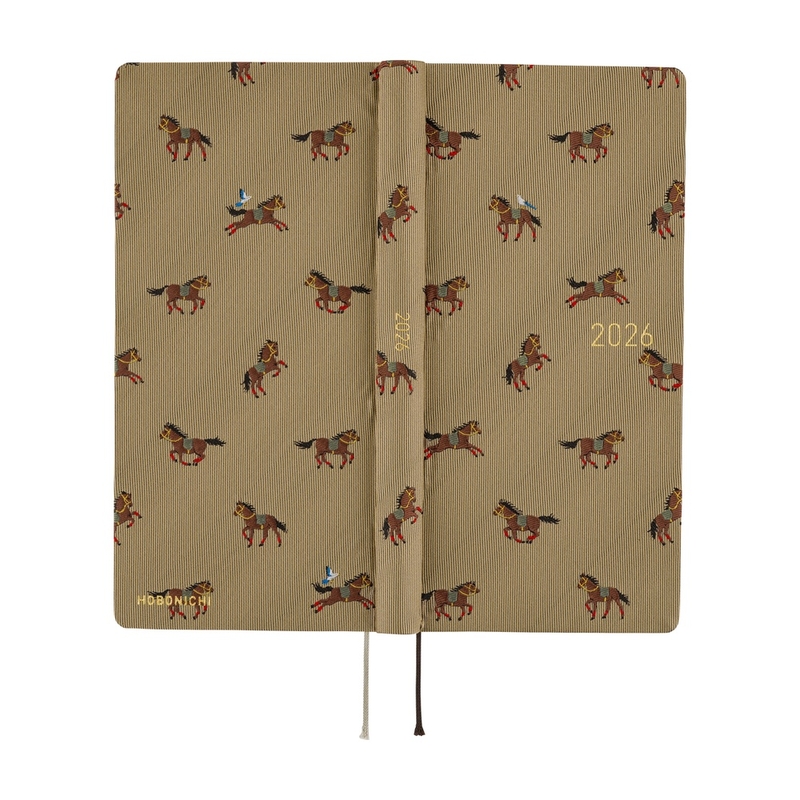 Hobonichi Hobonichi Techo Weeks 2026 Mega Bow & Tie: Galloping Horses