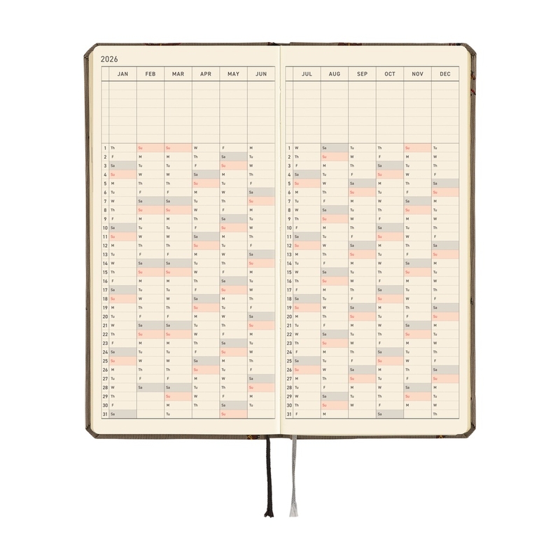 Hobonichi Hobonichi Techo Weeks 2026 Mega Bow & Tie: Galloping Horses