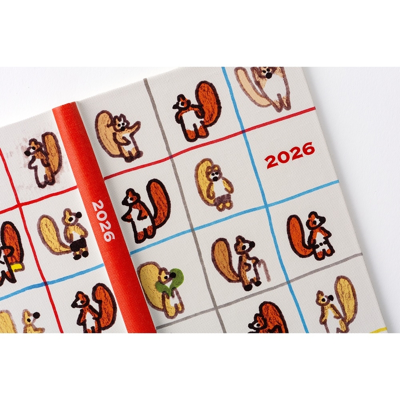 Hobonichi Hobonichi Techo Weeks 2026 100%ORANGE: Squirrel’s Moving Day