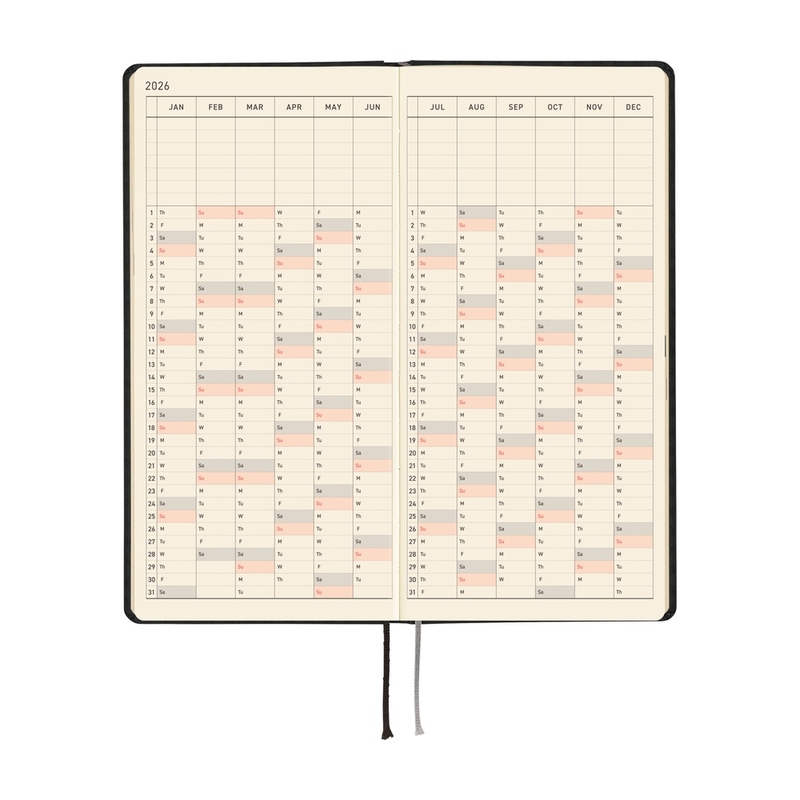 Hobonichi Hobonichi Techo Weeks 2026 Paper Series: Black Gingham