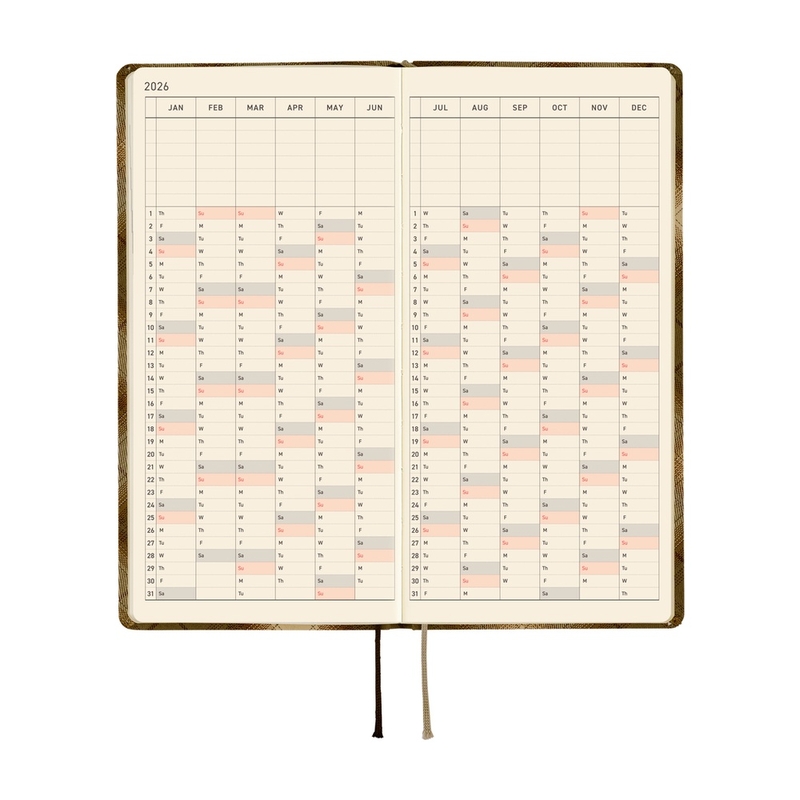 Hobonichi Hobonichi Techo Weeks 2026 Shirt Fabric: Foggy Plaid