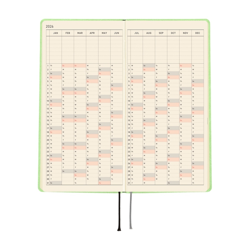 Hobonichi Hobonichi Techo Weeks 2026 Smooth: Melon Sorbet
