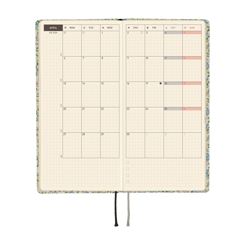 Hobonichi Hobonichi Techo Weeks 2026 Liberty Fabrics: Sasha Kiora