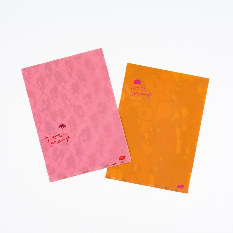 Hobonichi Hobonichi 100%ORANGE: Squirrel Squadron Folder Set of 2 for Cousin A5