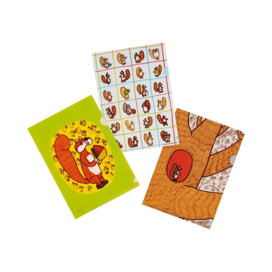 Hobonichi 100%ORANGE: Squirrel Squadron Folder Set 3 Cartelle per Original A6