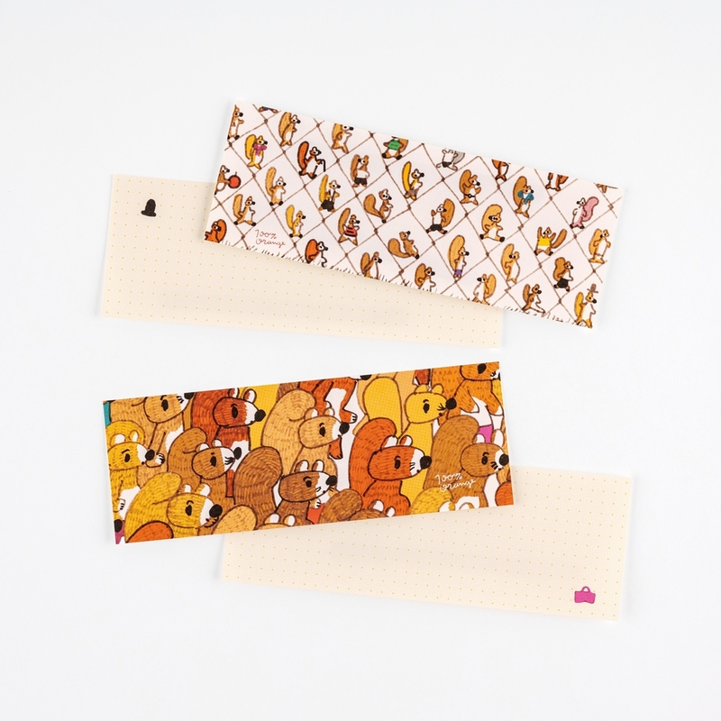 Hobonichi Hobonichi Letter Set 100%ORANGE: Squirrel’s Moving Day
