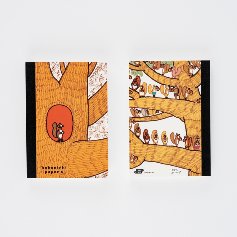 Hobonichi Hobonichi Paper(s) 100%ORANGE: Squirrel Appears Notebook A6