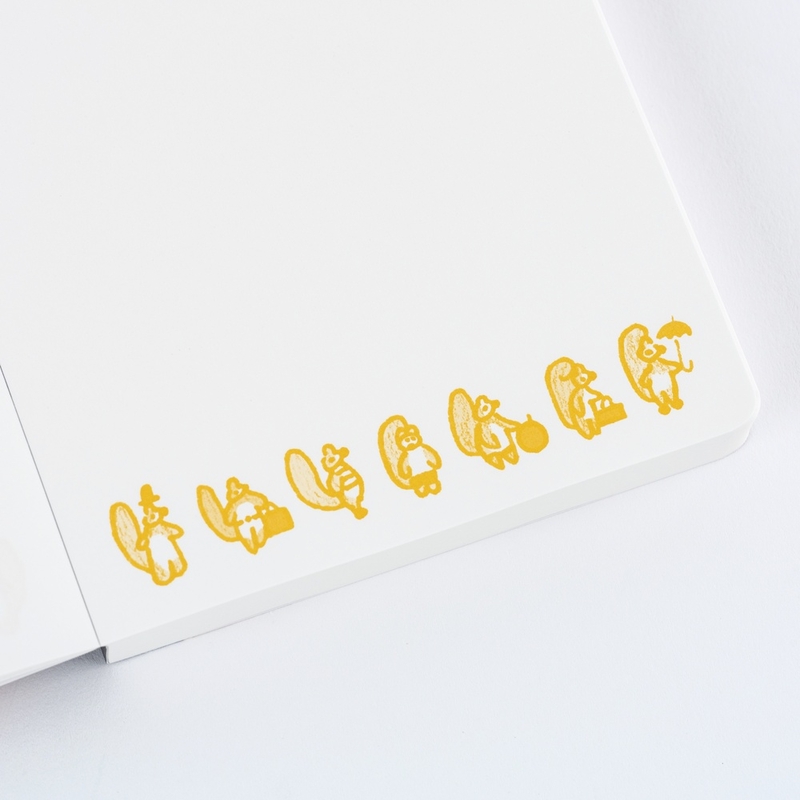 Hobonichi Hobonichi Paper(s) 100%ORANGE: Squirrel Appears Notebook A6