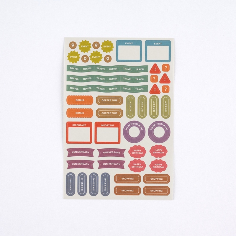 Hobonichi Hobonichi TSUKI no IRO: Sticker Set (Schedule)