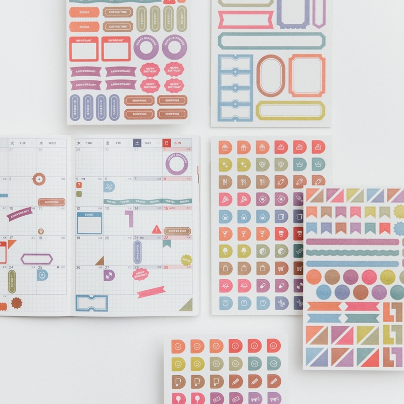 Hobonichi Hobonichi TSUKI no IRO: Sticker Set (Schedule)