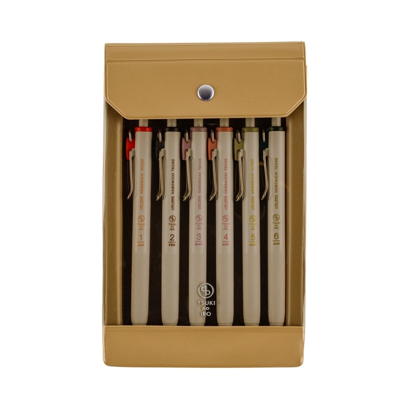 Hobonichi Hobonichi TSUKI no IRO: Uniball One - Gennaio-Giugno Set di 6 Penne