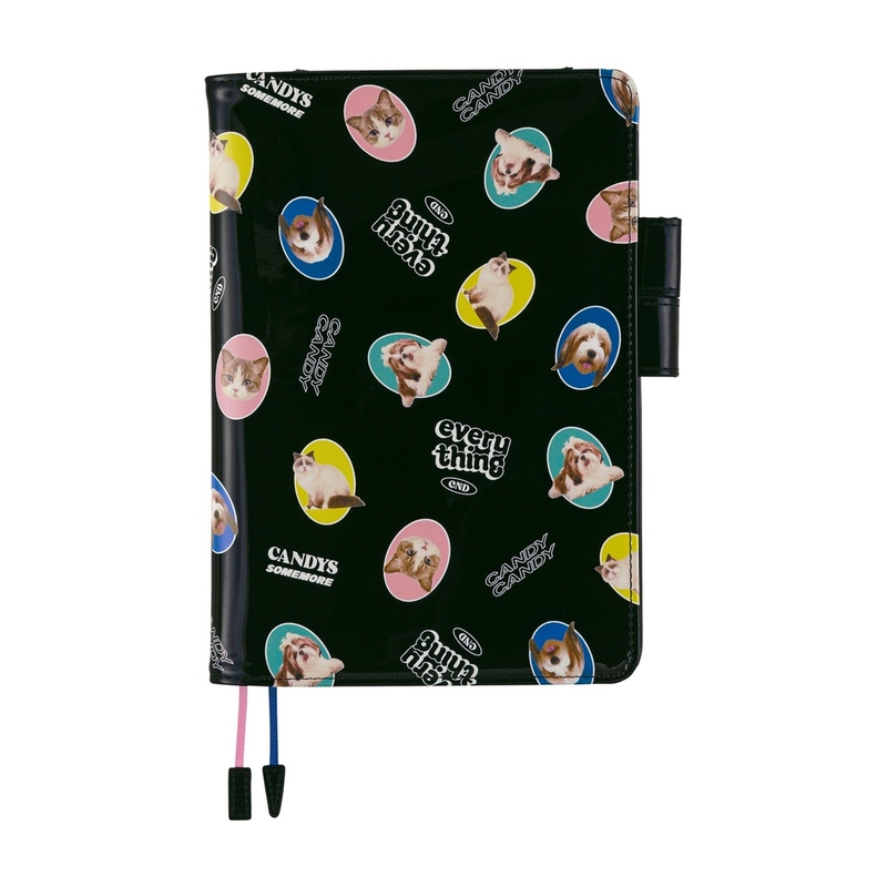 Hobonichi Hobonichi Candy Stripper: Random Dog & Cat (Black) A5 [Cover Only]