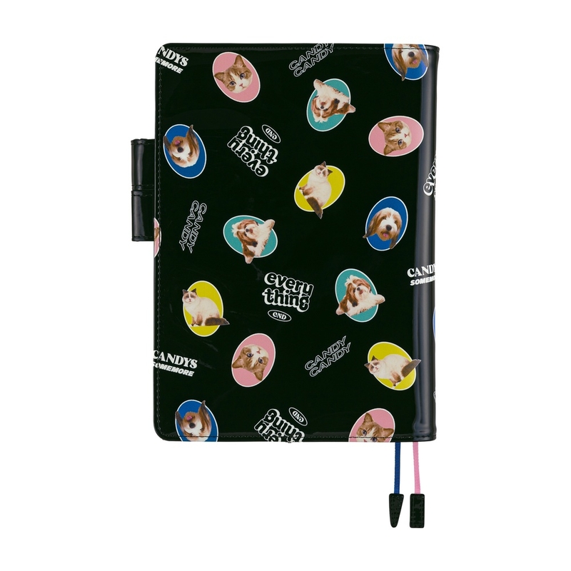 Hobonichi Hobonichi Candy Stripper: Random Dog & Cat (Black) A5 [Cover Only]
