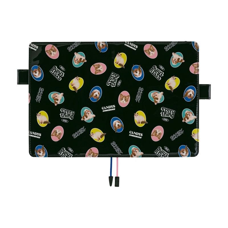 Hobonichi Hobonichi Candy Stripper: Random Dog & Cat (Black) A5 [Cover Only]