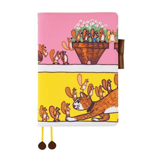 Hobonichi 100%ORANGE: Where’s the Squirrel Going A5 [Cover Only]