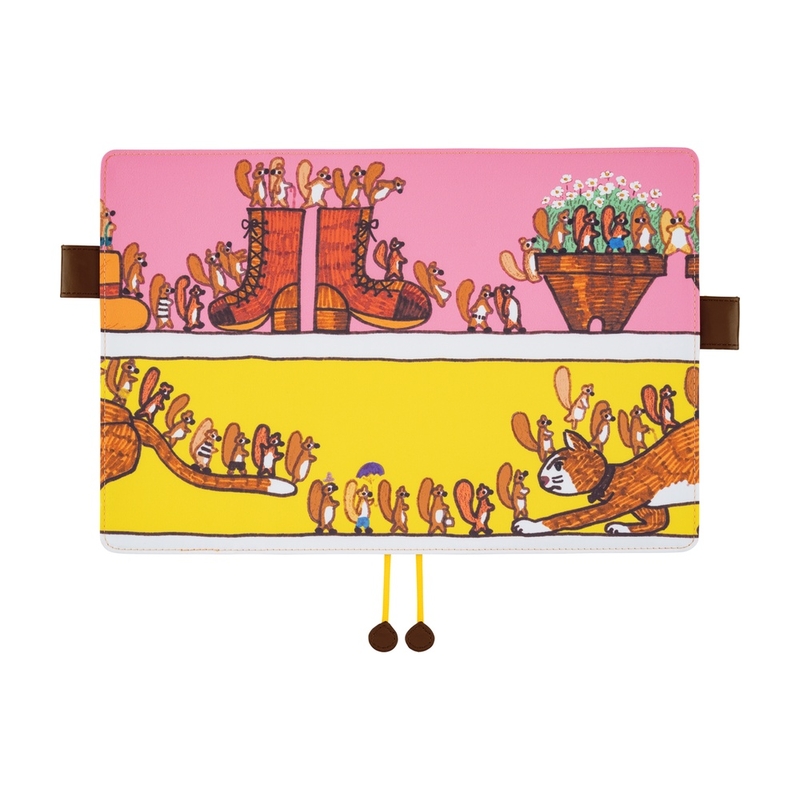 Hobonichi Hobonichi 100%ORANGE: Where’s the Squirrel Going A5 [Cover Only]