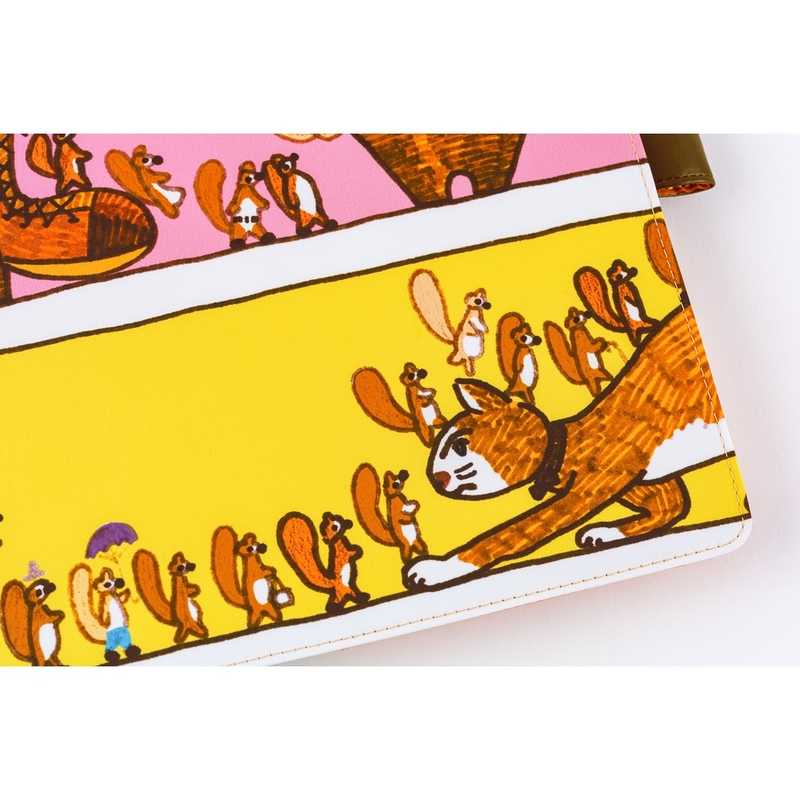 Hobonichi Hobonichi 100%ORANGE: Where’s the Squirrel Going A5 [Cover Only]