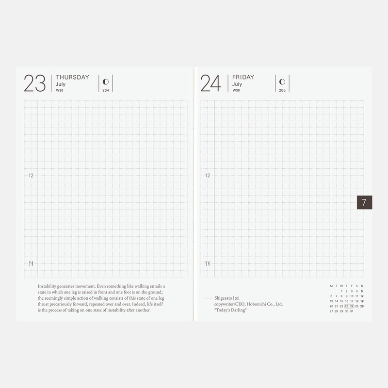 Hobonichi Hobonichi Techo Planner Book 2026 Agenda A6 Giornaliera