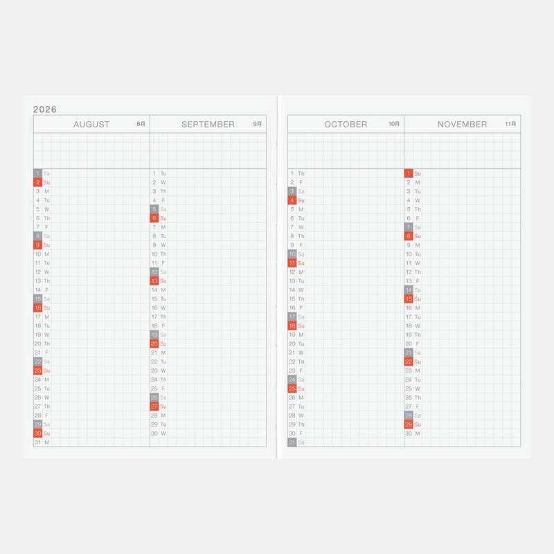 Hobonichi Hobonichi Techo Original Book 2026 Agenda A6 Giornaliera