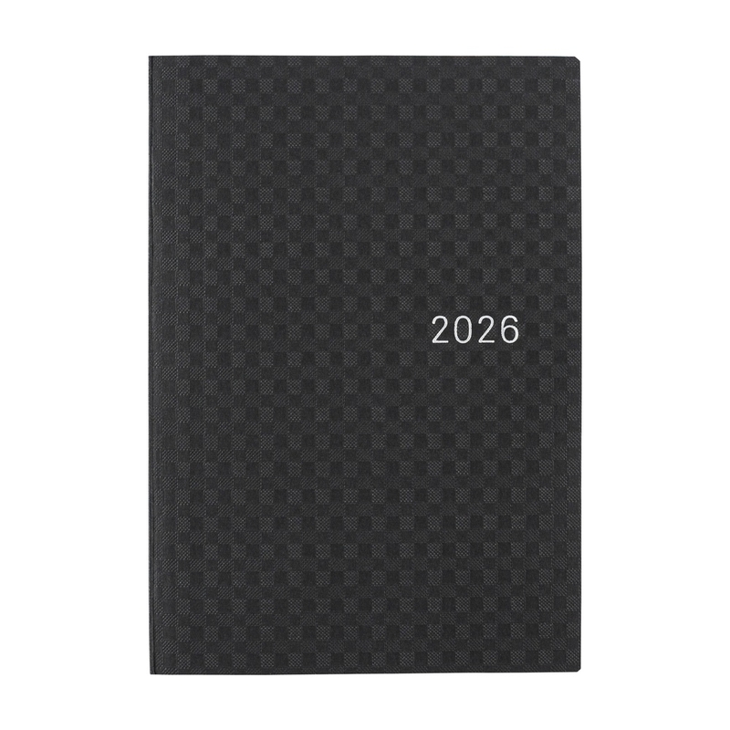 Hobonichi Hobonichi Hon A6 2026 Paper Series: Black Gingham Hobonichi Hobonichi Hon A6 2026 Paper Series: Black Gingham