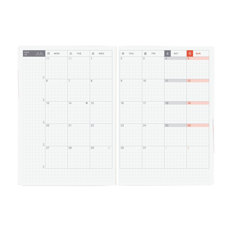Hobonichi Hobonichi Hon A6 2026 Paper Series: Black Gingham