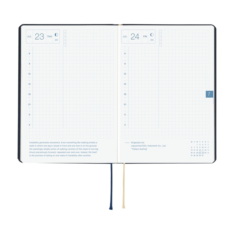Hobonichi Hobonichi Hon A6 2026 Slash (Navy)