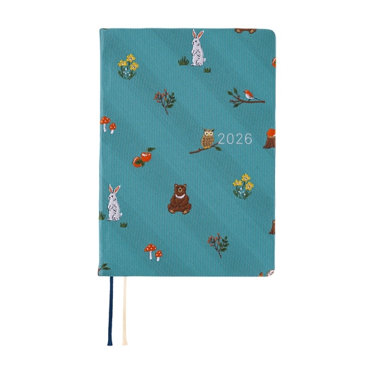 Hobonichi Hon A6 Bow & Tie: In the Forest Agenda 2026 Giornaliera