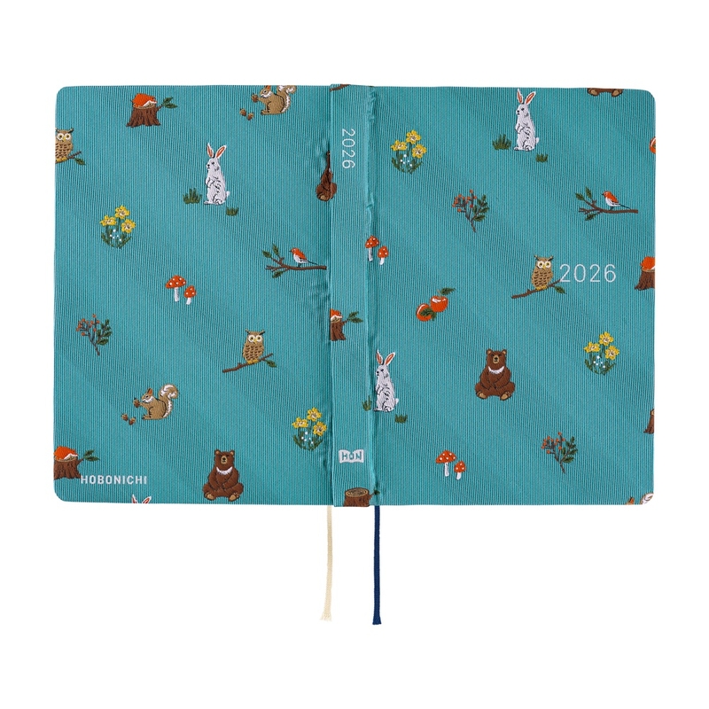 Hobonichi Hobonichi Hon A6 Bow & Tie: In the Forest Agenda 2026 Giornaliera