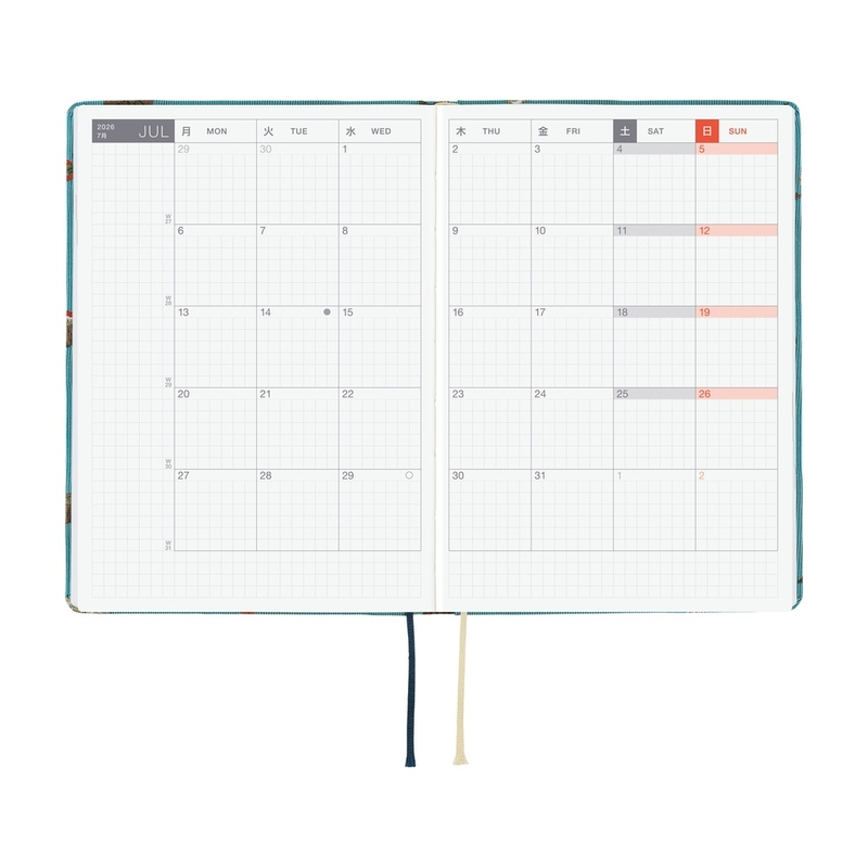 Hobonichi Hobonichi Hon A6 2026 Bow & Tie: In the Forest