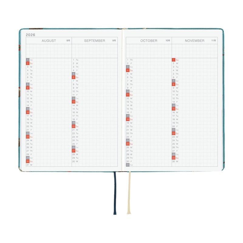 Hobonichi Hobonichi Hon A6 2026 Bow & Tie: In the Forest