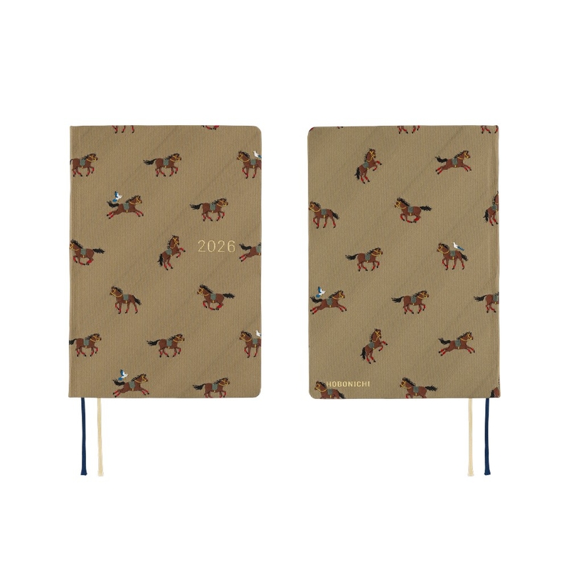 Hobonichi Hobonichi Hon A6 2026 Bow & Tie: Galloping Horses