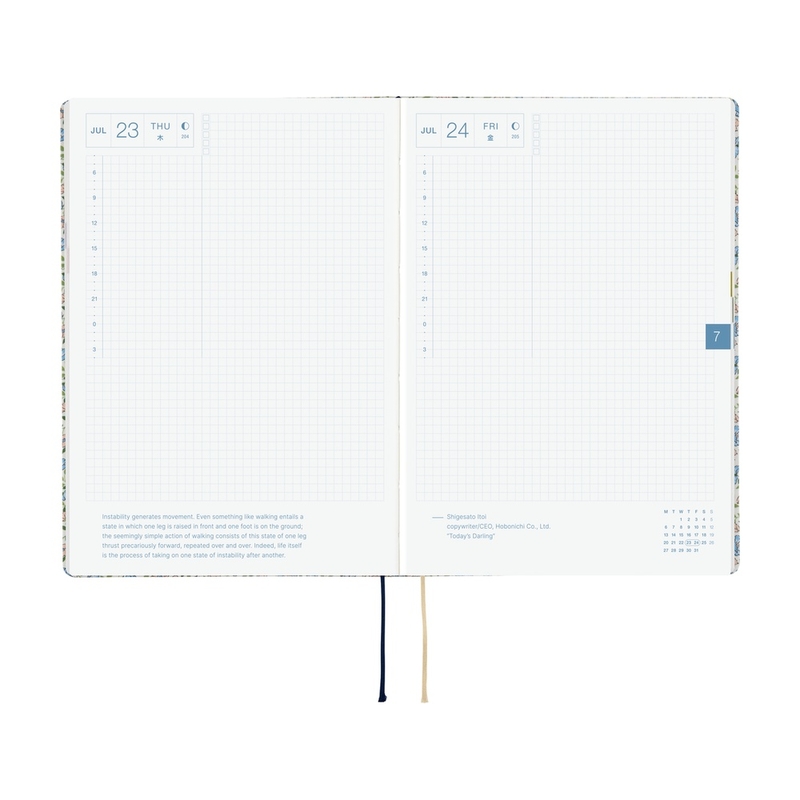 Hobonichi Hobonichi Hon A5 2026 Liberty Fabrics: Sasha Kiora