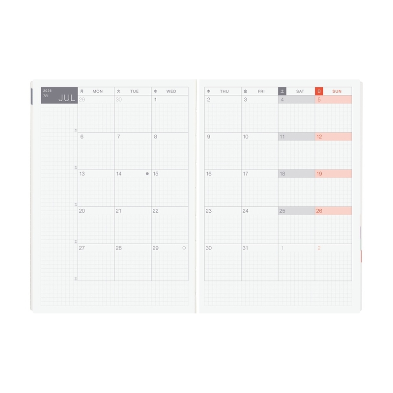 Hobonichi Hobonichi Hon A5 2026 Paper Series: Black Gingham