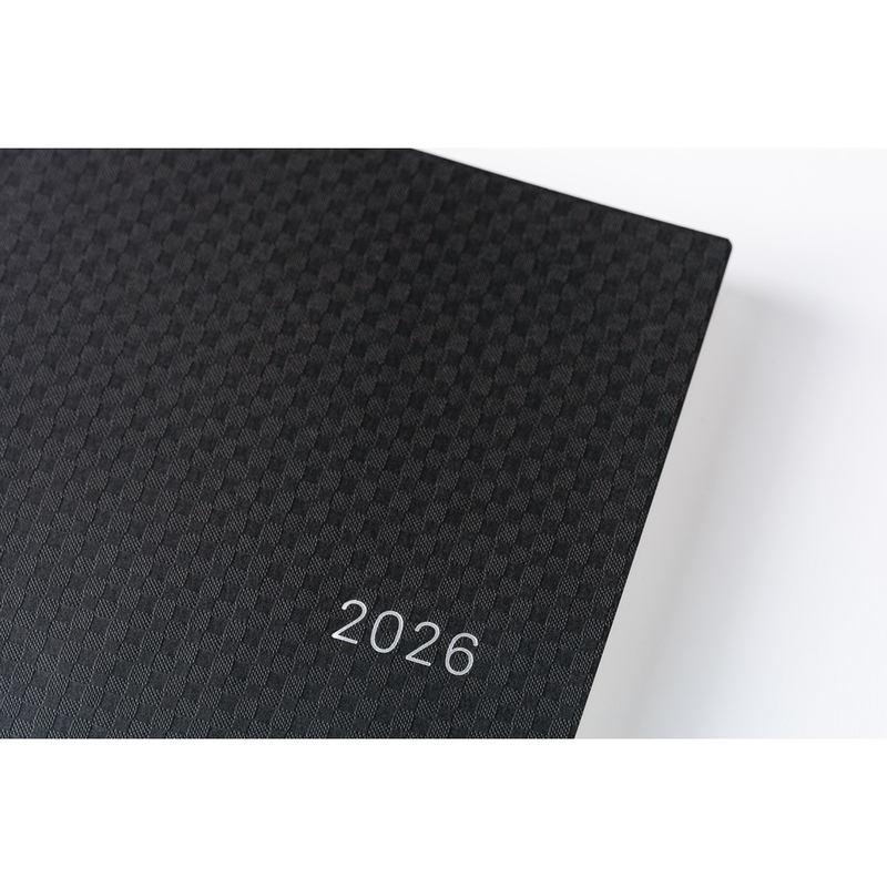 Hobonichi Hobonichi Hon A5 2026 Paper Series: Black Gingham