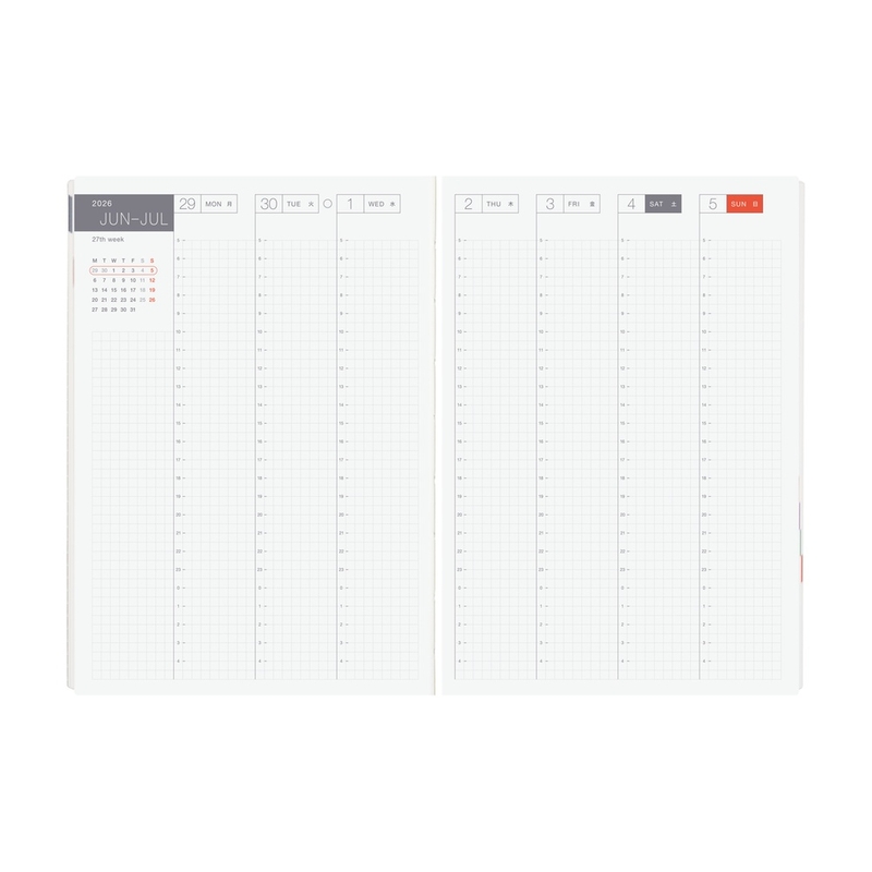 Hobonichi Hobonichi Hon A5 2026 Paper Series: Black Gingham