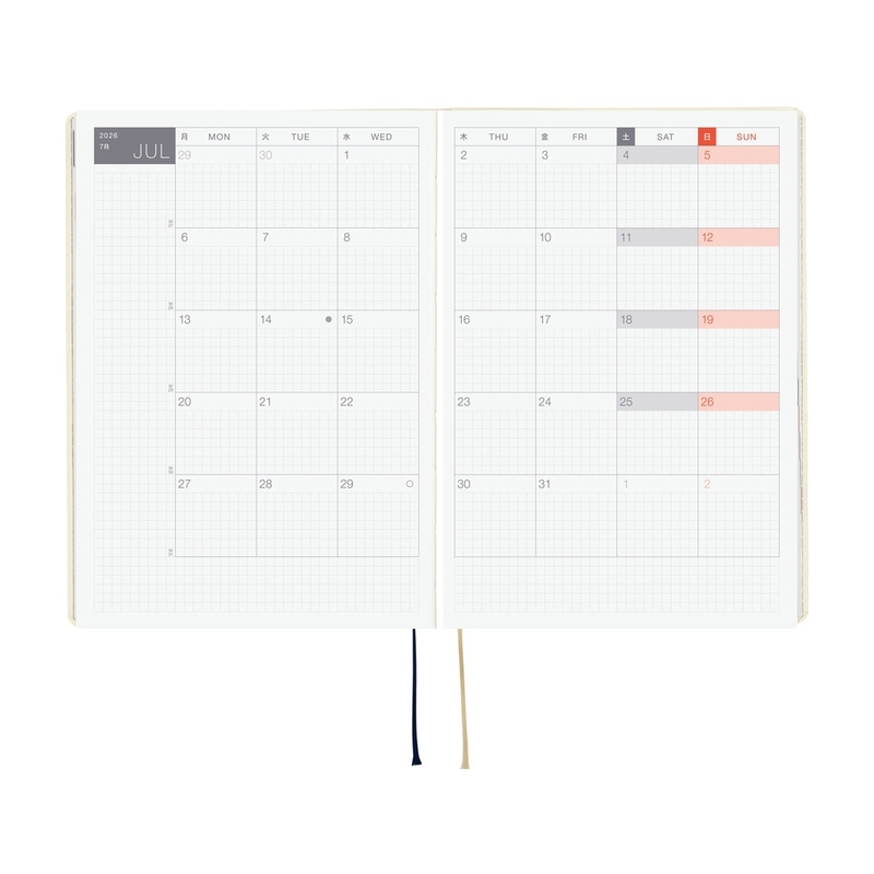 Hobonichi Hobonichi Hon A5 2026 Slash (Ivory)